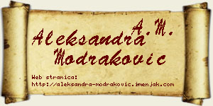 Aleksandra Modraković vizit kartica
